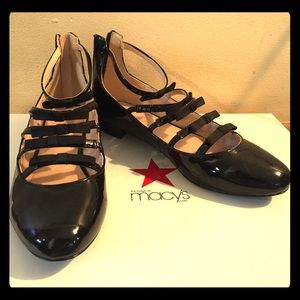 NWOT Topshop Patent Leather Flats with Bows UK 37